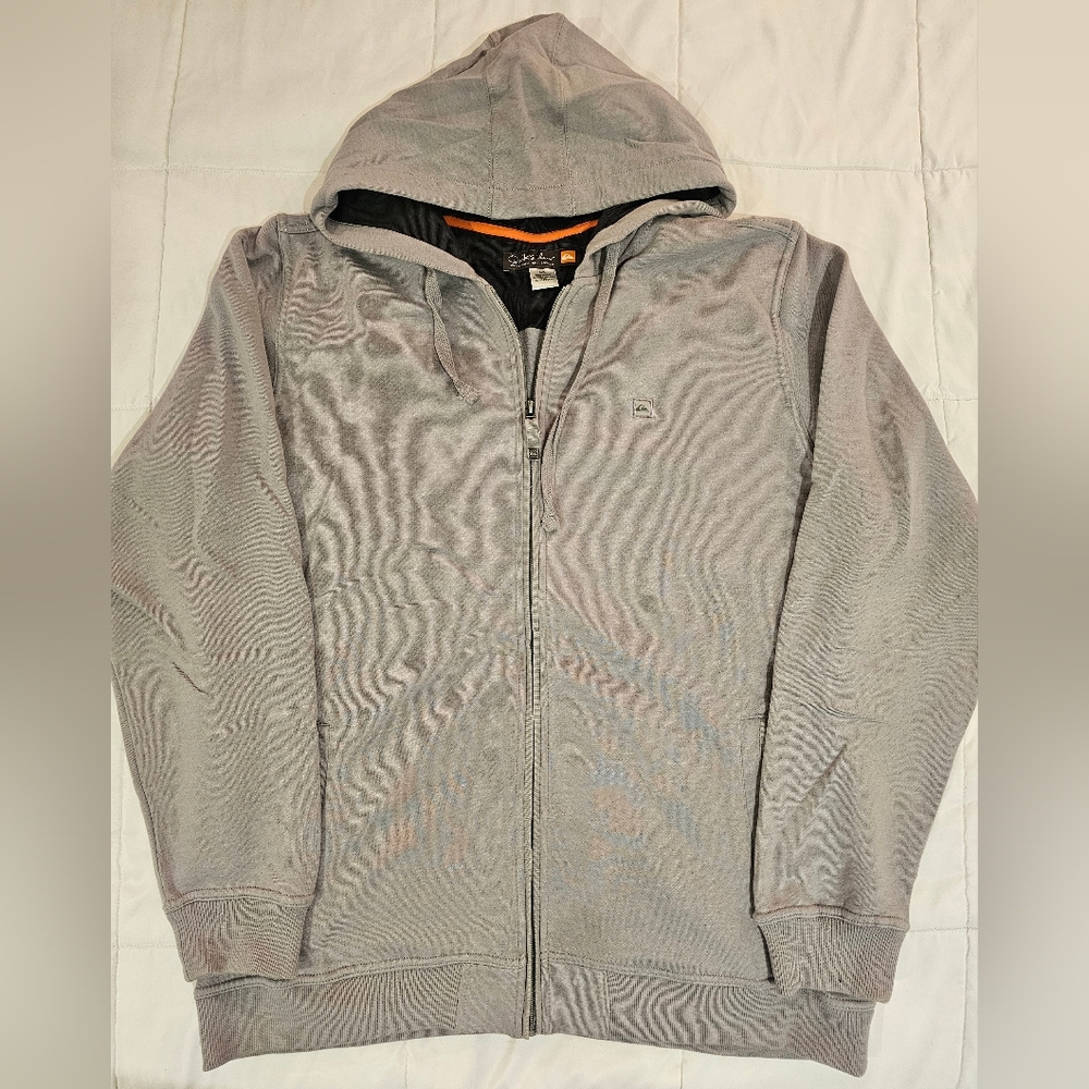 Quiksilver Grey Superbank Full-Zip Hoodie Size XXL Waterman Collection